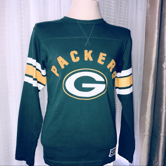MAJESTIC NFL Green Bay Packer game day cotton long sleeve shirt green S - Picture 4 of 9